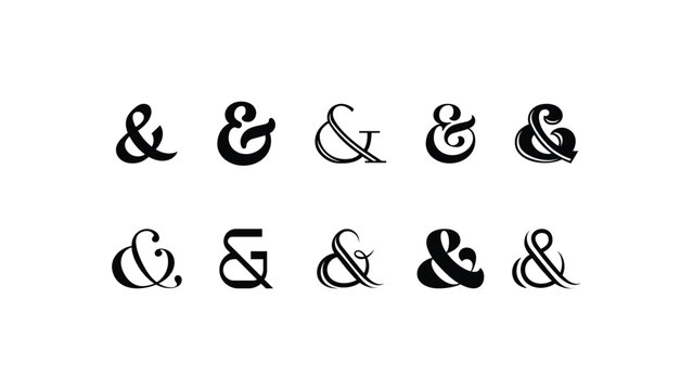Ampersand Elegance Unleashed: Elevate Your Designs with Vintage Styling. Vector Perfection.