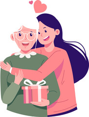 Mother's Day character illustration