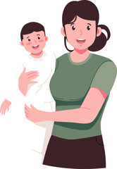 Mother's Day character illustration