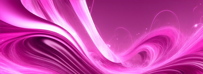 Abstract pink energy wave particles with dynamic and flowing patterns from Generative AI