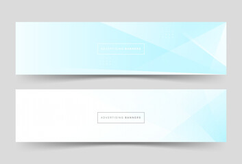 Fototapeta premium modern banner background, 2 set, colorful, bright blue gradation , slash, memphis abstract , element, eps 10