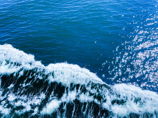 Ship wake and whitewater, Puget Sound, WA