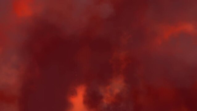 Wild hot fire and clouds background burning fast, 4k 24p, very aggresive and energetic