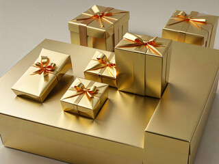 golden gift boxes