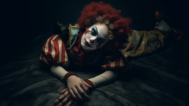  SCARY CLOWN WOMAN HALLOWEEN