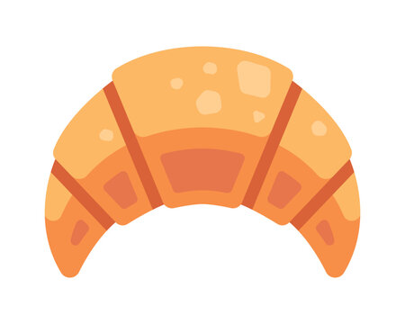 recommend clip art: Vector illustration croissant isolated on white background. Whole fresh baked vector illustration, delicious bread croissant icon, For logo, sticker, label, icon or favicon