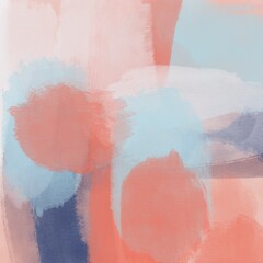 Orange Blue Abstract Painting Background