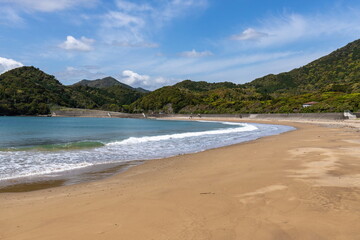 Landscape of tainohama beach  ( minami town, tokushima, shikoku, japan )