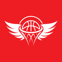 Basketball logo template icon design