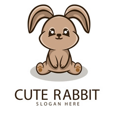 Cute Rabbit Mascot Logo