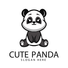 Cute Panda Mascot Logo