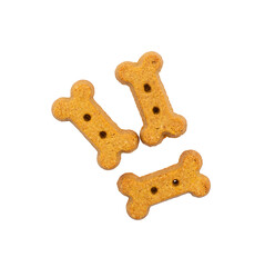 Dog biscuits isolated on a white background