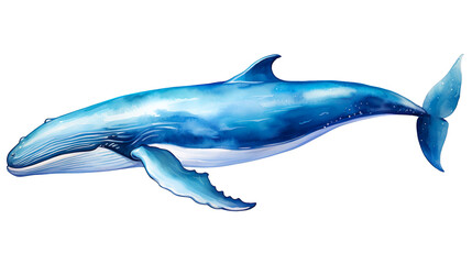 クジラの水彩イラスト