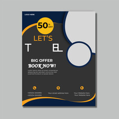 Vector travel or trip a4 flyer design vector premium vector template