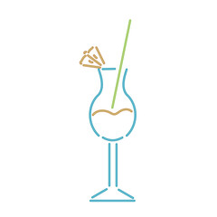 neon cocktail bright icon