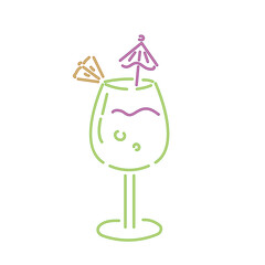 neon cocktail drink glass