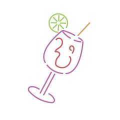 neon cocktail celebration icon