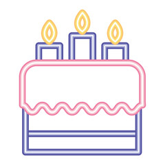 neon party birthday cake anniversary
