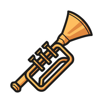 Classic Trumpet Music Instrument Clipart