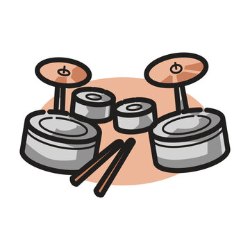 Mini Drum Set  Music Instrument Clipart