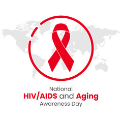 Vector graphic of National HIV AIDS and aging awareness day observed each year on September 18