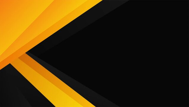 Modern Futuristic Animated Background. Abstract Background With Black And Yellow Color Combination. Suitable For Banner, Poster, Brochure, Flyer, Or Presentation Background.