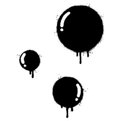 Spray Painted Graffiti bubble icon Sprayed isolated with a white background. © Doa Bunda