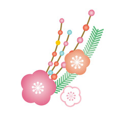 年賀状素材　和　飾り