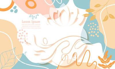 strawberry hand drawn flat design abstract doodle background