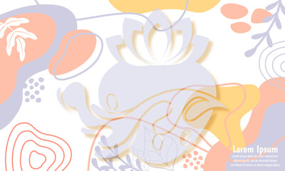 strawberry hand drawn flat design abstract doodle background