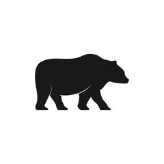 Bear silhouette logo design vector