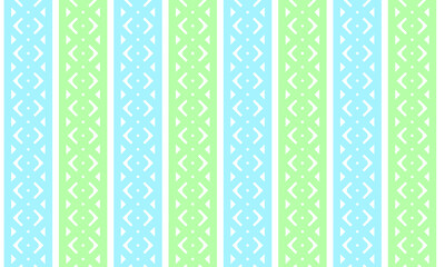 The colors blue, white, and green are used harmoniously in a design with a striped pattern. Vector illustration
