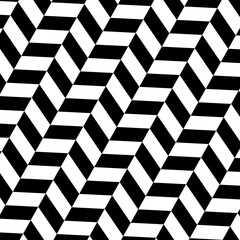 Obraz premium Black and white diagonal chevron stripes pattern background vector art