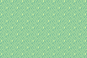 Green rhombuses and lines seamless vector pattern