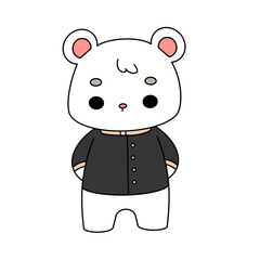 Cute Polar Bear Chef Illustration.