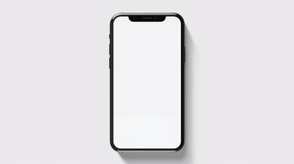 White mockup screen of mobile phone, Smartphone mockup, Generative ai