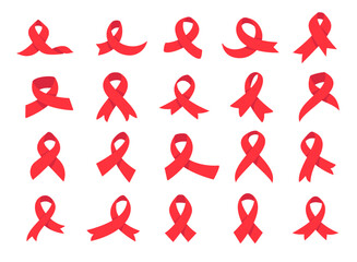 red cross ribbon World Aids Day awareness campaign sign prevention of communicable diseases