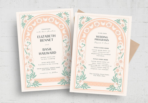 Art Nouveau Invitation Layout