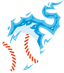 baseball flying thunder lightning flash ball