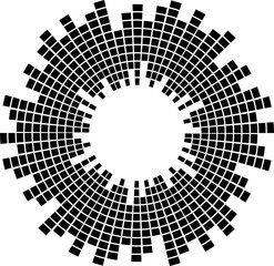 Abstract equalizer music sound wave circle icon symbol. logo design, round line icon, circle item, elements background, illustration  - obrazy, fototapety, plakaty
