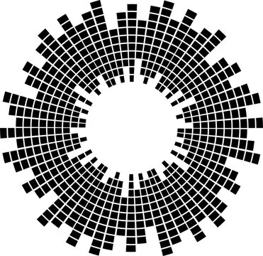 Abstract equalizer music sound wave circle icon symbol. logo design, round line icon, circle item, elements background, illustration 