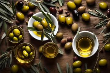 Fototapeten olives and olive oil © zooriii arts