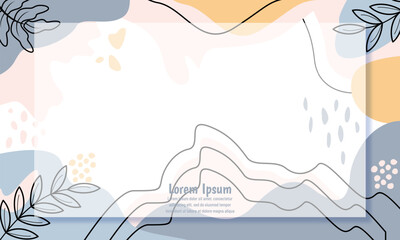 hand drawn flat design abstract doodle background