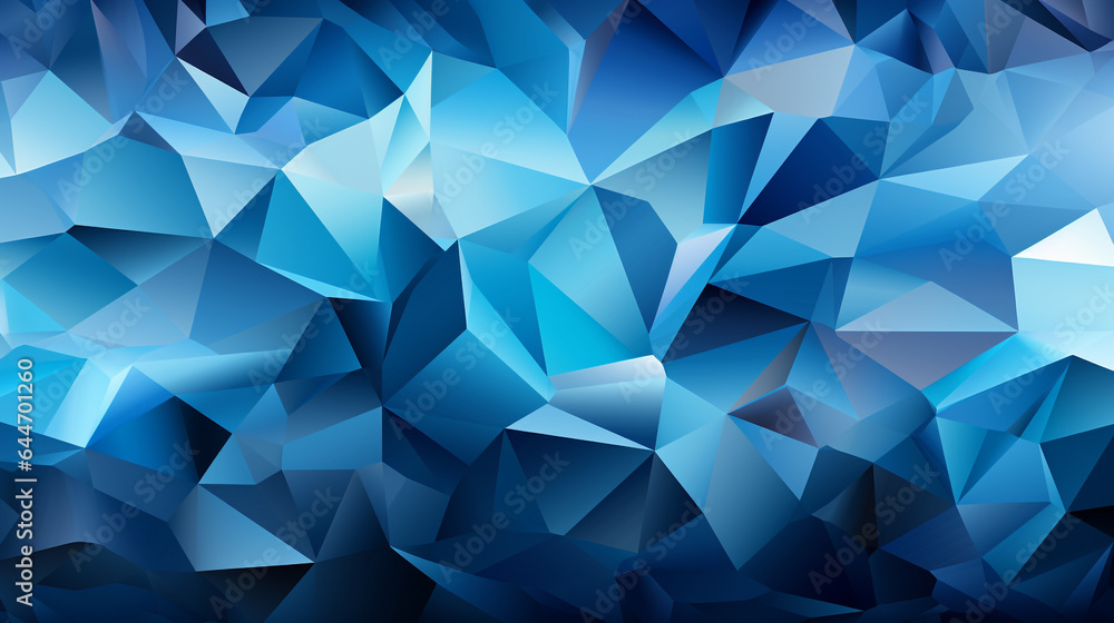 Poster background blue polygon