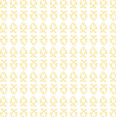Digital png illustration of rows of yellow fish on transparent background