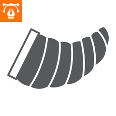 Cornnucopia solid icon, glyph style icon for web site or mobile app, thanksgiving and holiday, cornucopia vector icon, simple vector illustration, vector graphics with editable strokes.