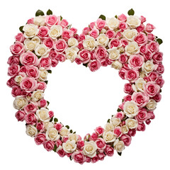 ハート形の薔薇の花