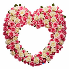 ハート形の薔薇の花