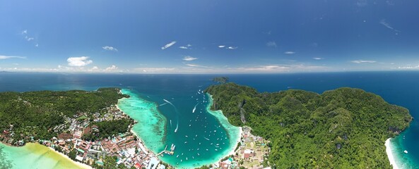 Drone footage in Koh Phi Phi in Thailand