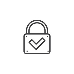 Cyber security line icon
